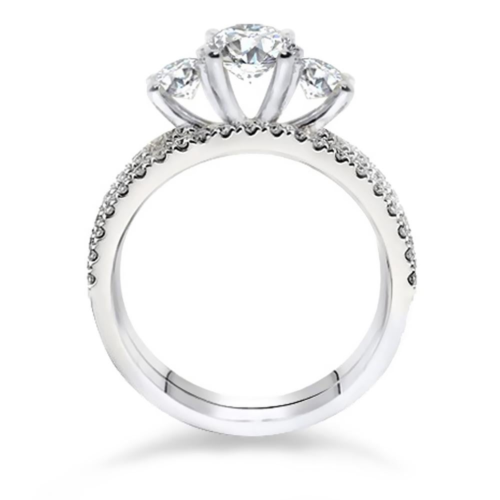For Sale:  1.40 Carat Diamond Engagement Ring Set 2