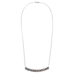 1.40 Carat Diamond Mini Illusion Necklace 14 Karat White Gold 18''
