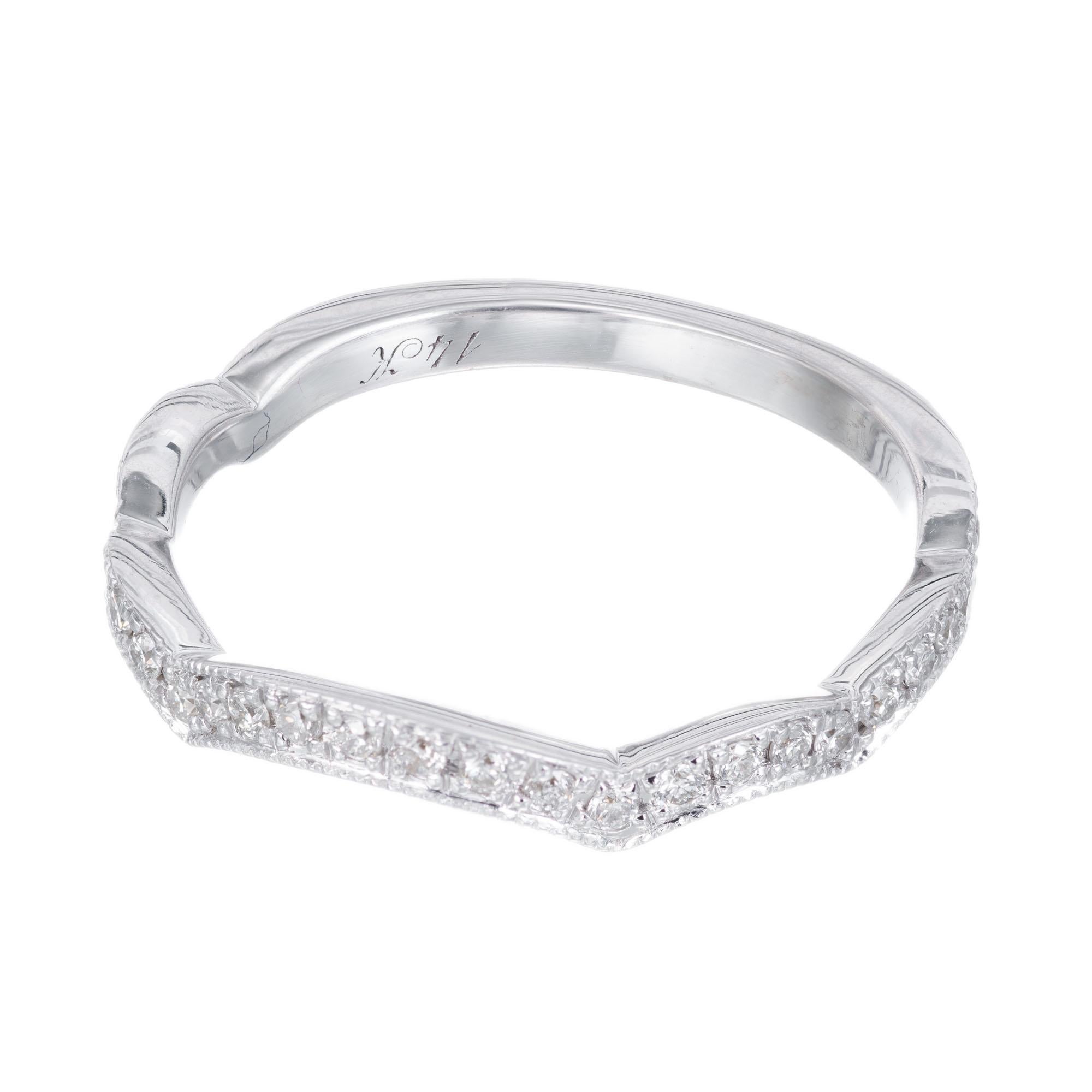 1.40 Carat Diamond White Gold Engagement Ring Wedding Band For Sale 3