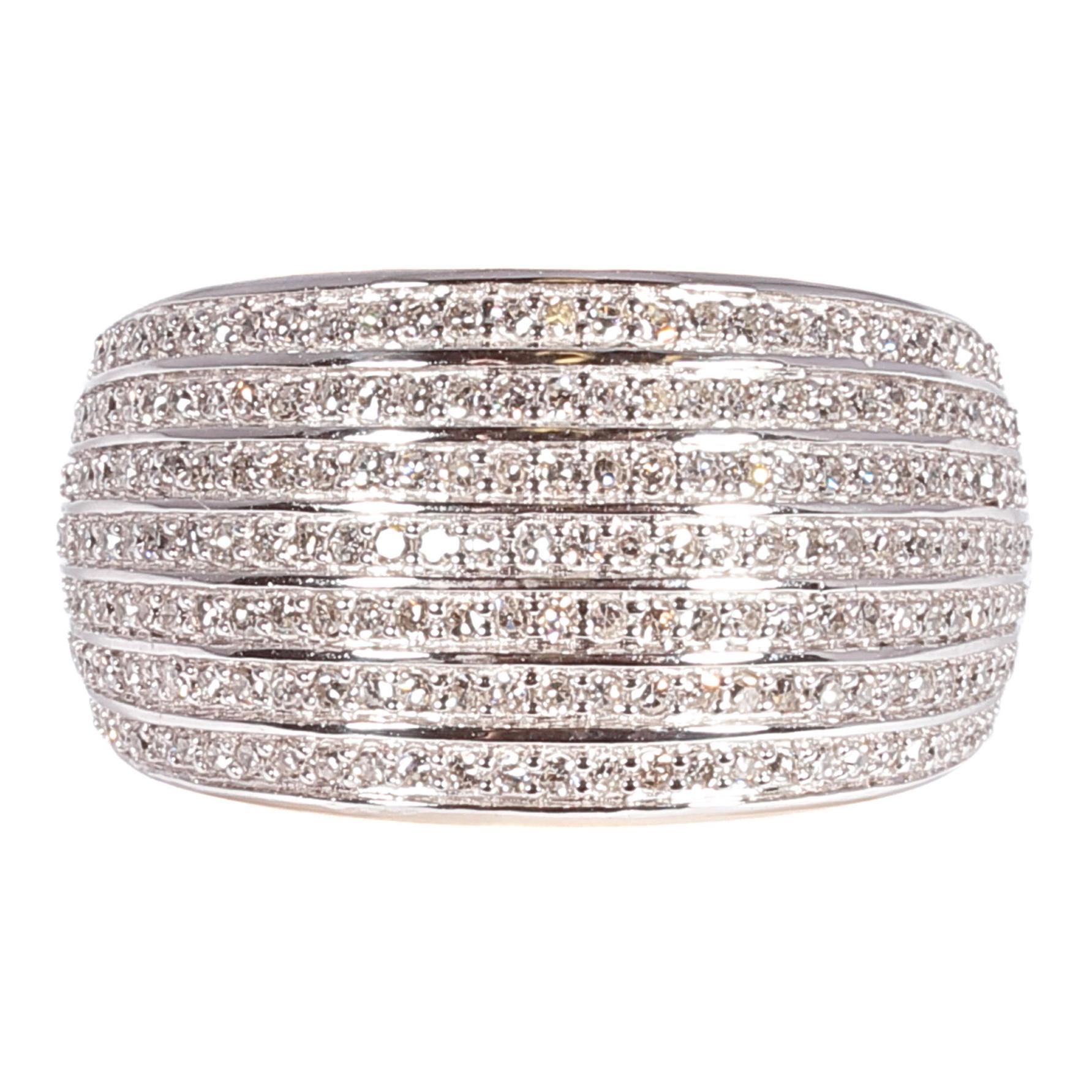 1.40 Carat Diamond White Gold Ring by NDI For Sale