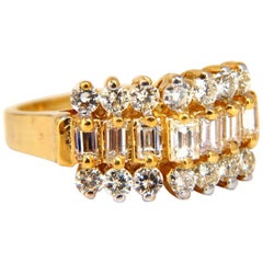 1.40 Carat Diamonds Raised Cathedral Ring 14 Karat*