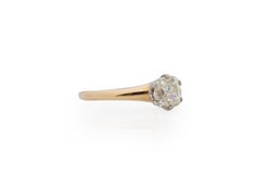1.40 Carat Edwardian Diamond 14 Karat Yellow Gold Engagement Ring