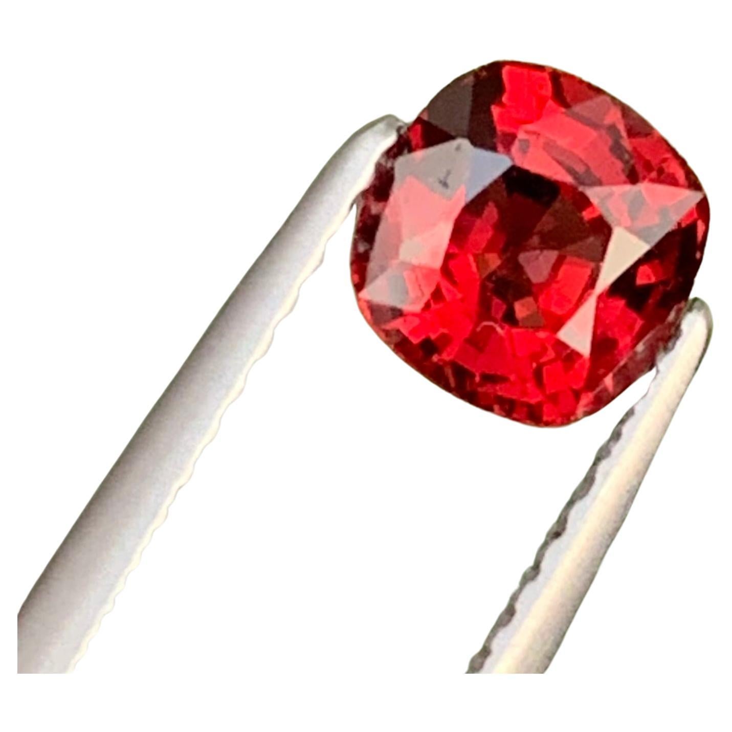 1.40 Carat Loose Burmese Red Spinel  Faceted Red Spinel from Myanmar For Sale