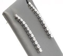 Orecchini con diamante naturale da 1,40 carati in oro bianco massiccio 14K