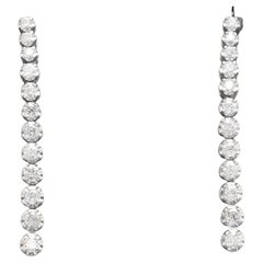 1.40 Carat Natural Diamond 14K Solid White Gold Earrings