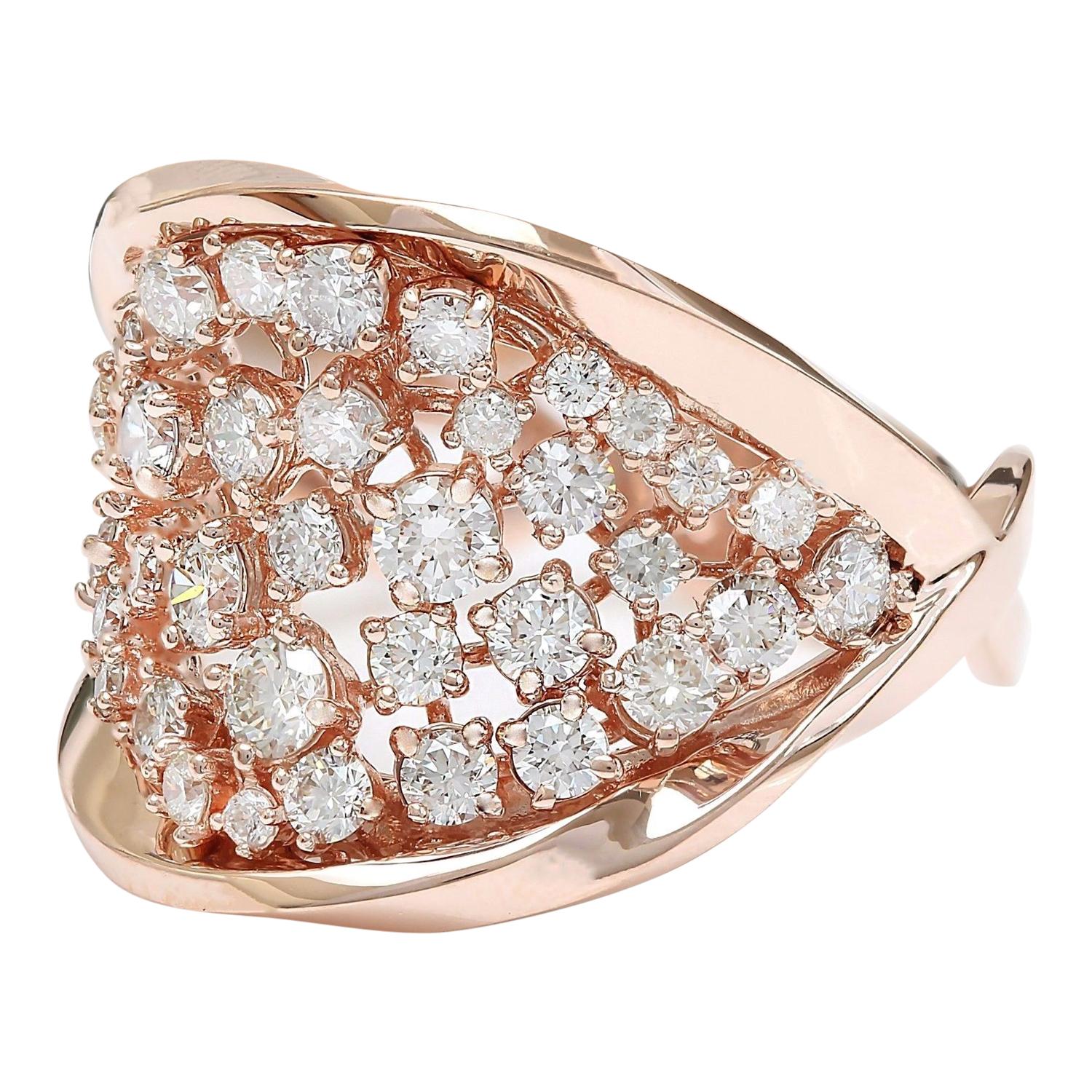 1.40 Carat Natural Diamond 14K Solid Rose Gold Ring
 Item Type: Ring
 Item Style: Statement
 Material: 14K Rose Gold
 Mainstone: Diamond
 Stone Color: F-G
 Stone Clarity: VS2-SI1
 Stone Weight: 1.40 Carat
 Stone Shape: Round
 Stone Creation Method: