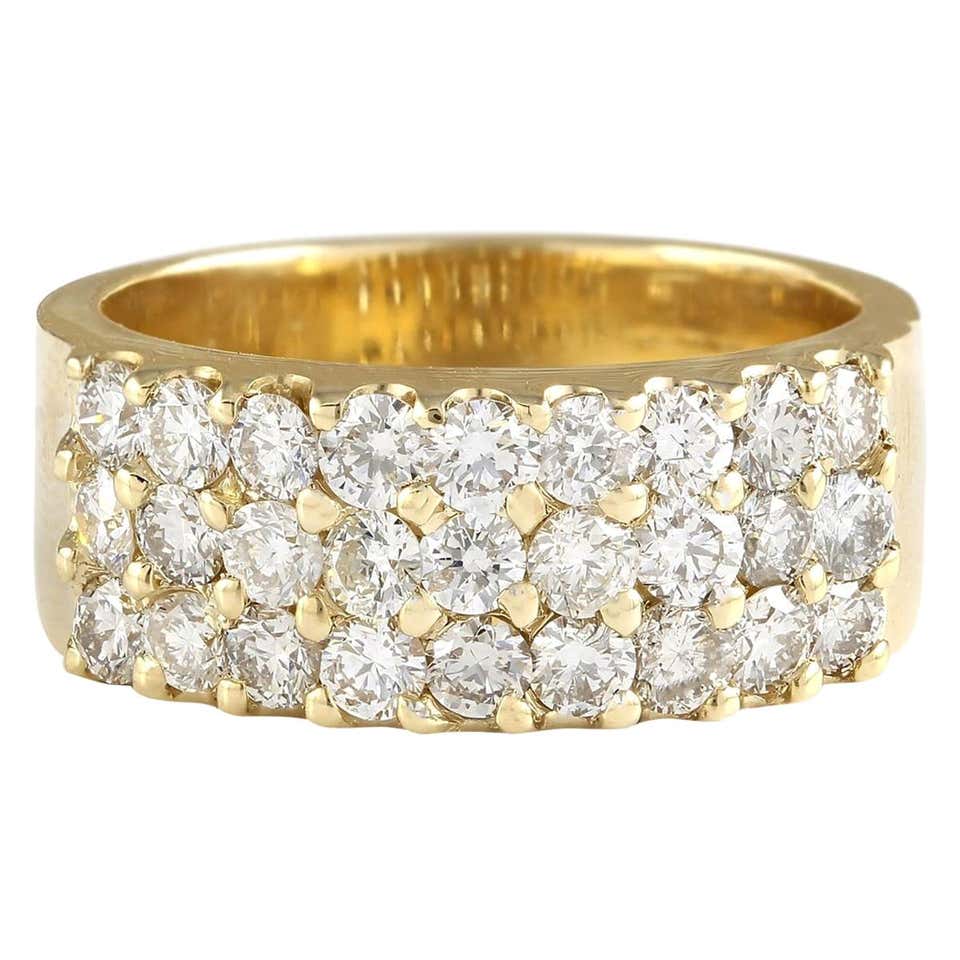 1.40 Carat Natural Sapphire 18 Karat Yellow Gold Diamond Ring For Sale ...