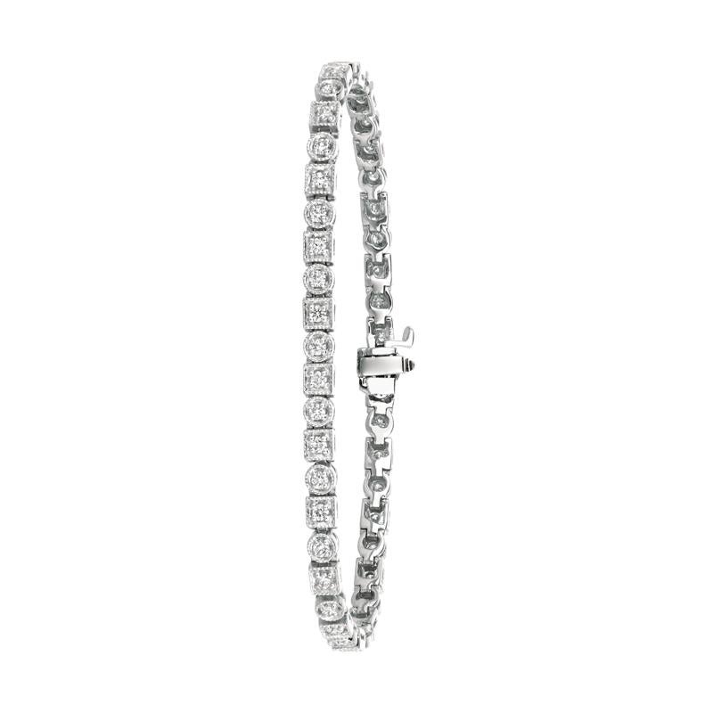 1.40 Carat Natural Diamond Bracelet G SI 14K White Gold

100% Natural Diamonds, Not Enhanced in any way Round Cut Diamond Bracelet
1.40CT
G-H
SI
14K White Gold, Prong, 13.50 grams
7 inches in length, 1/8 inch in width
44 stones

B5727WD

ALL OUR