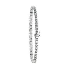 1.40 Carat Natural Diamond Bracelet G SI 14 Karat White Gold