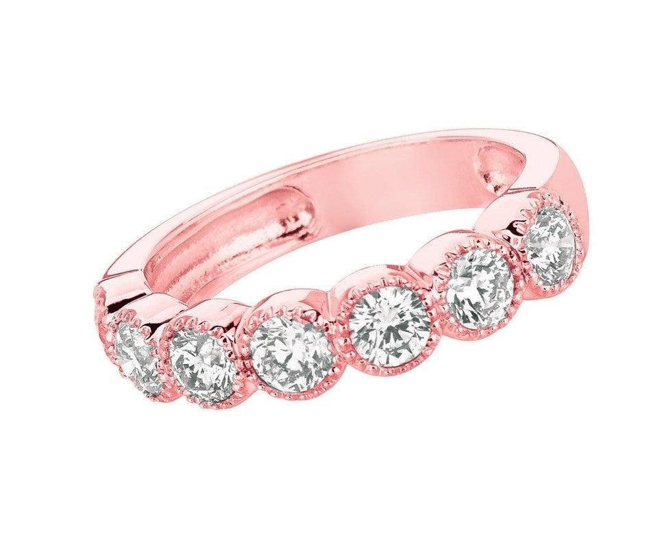 For Sale:  1.40 Carat Natural Diamond Ring G SI 14 Karat Rose Gold 2