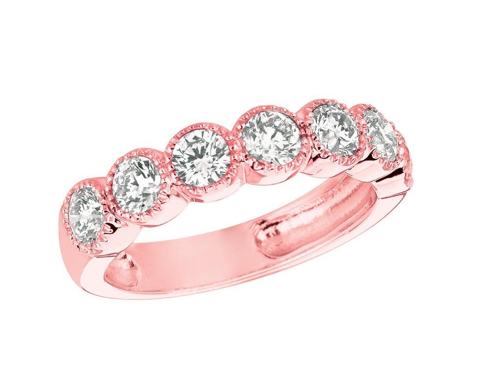 For Sale:  1.40 Carat Natural Diamond Ring G SI 14 Karat Rose Gold 3