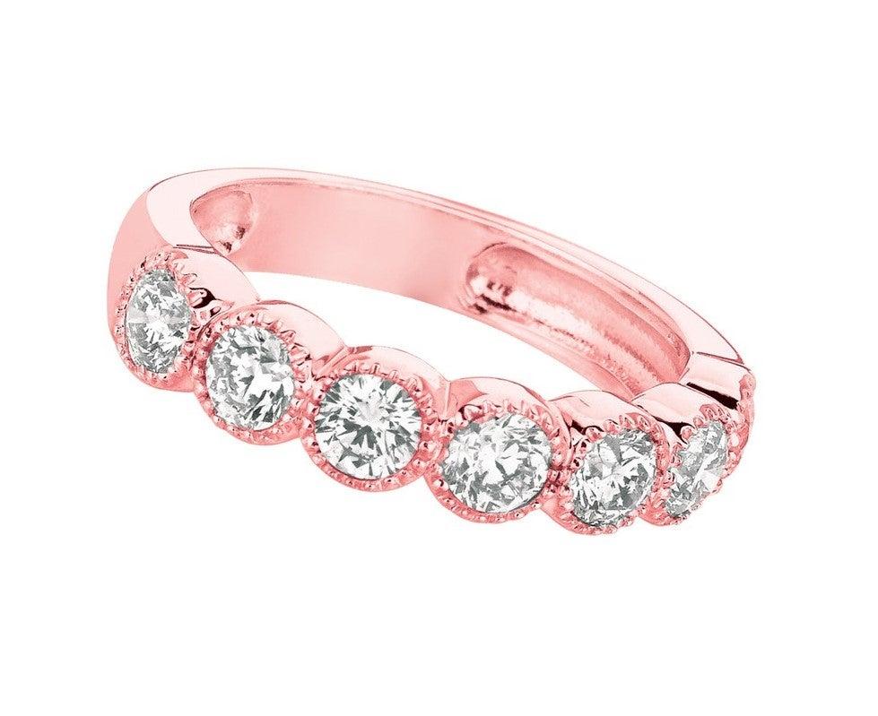 For Sale:  1.40 Carat Natural Diamond Ring G SI 14 Karat Rose Gold 4