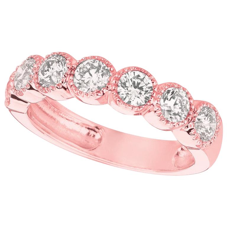 1.40 Carat Natural Diamond Ring G SI 14 Karat Rose Gold For Sale