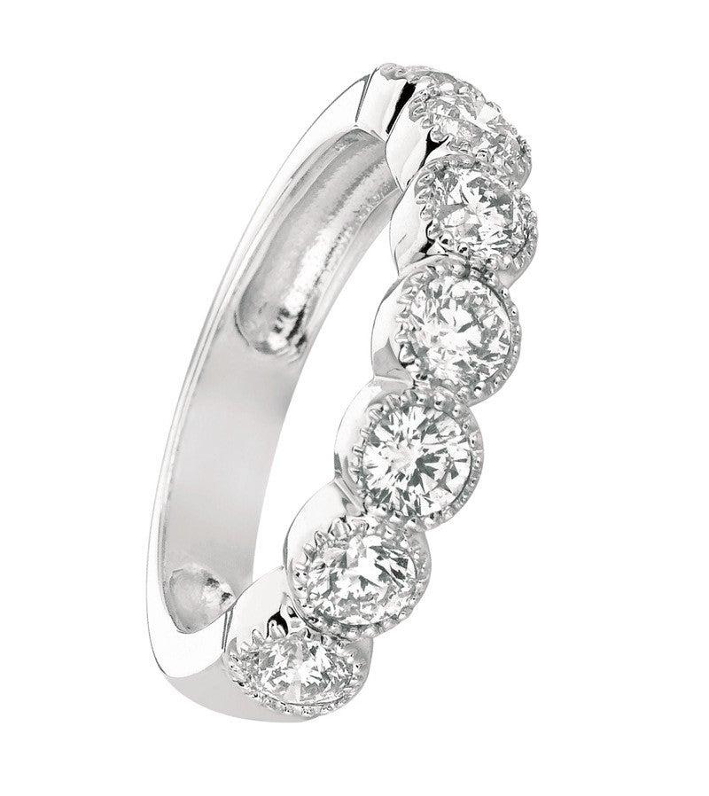 For Sale:  1.40 Carat Natural Diamond Ring G SI 14 Karat White Gold 2