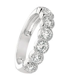1.40 Carat Natural Diamond Ring G SI 14 Karat White Gold