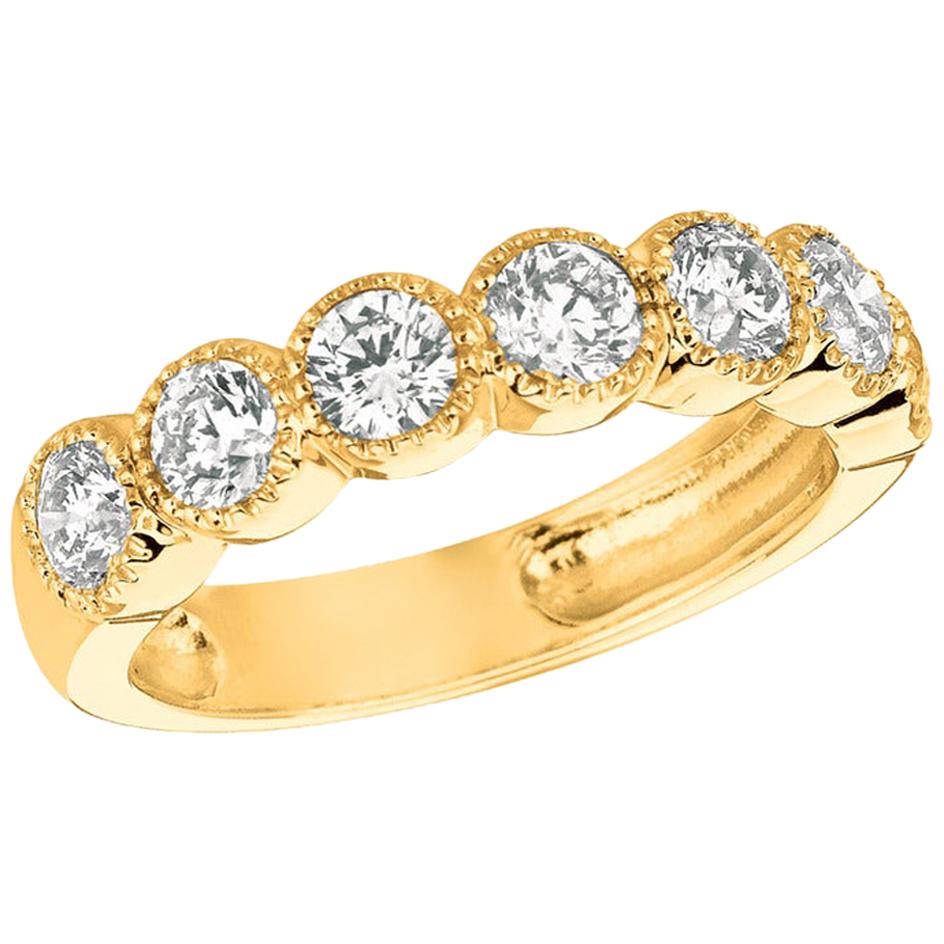 1.40 Carat Natural Diamond Ring G SI 14 Karat Yellow Gold For Sale