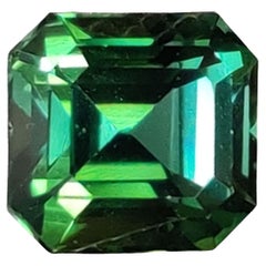 1.40 Carat Natural Green Tourmaline Gemstone Emerald Cut