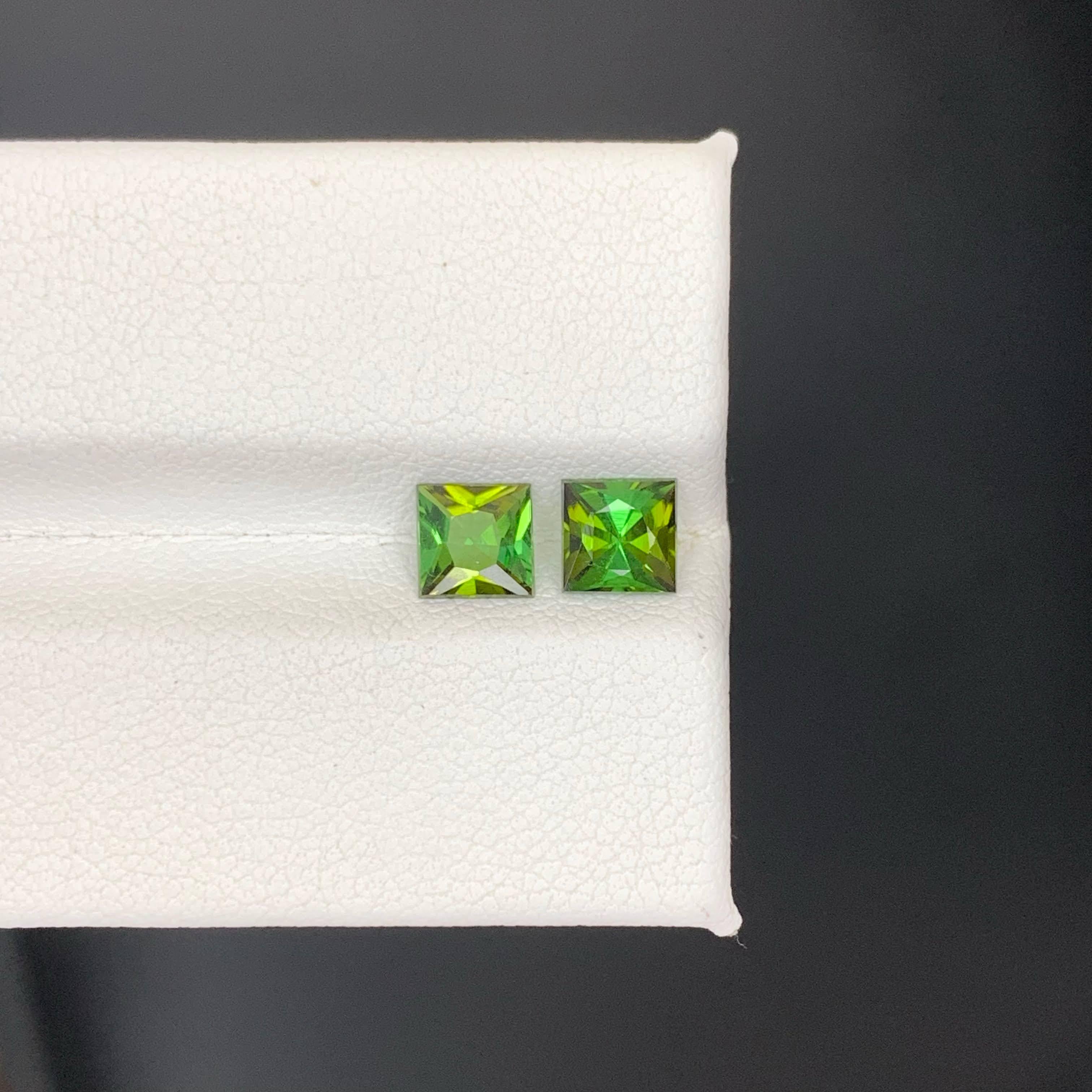 Peso 1,40 carati 
Dimensioni 5,1x5,0x3,3mm
Trattamento Nessuno 
Origine afgana 
Chiarezza VVS 
Taglia forma Asscher 





Questa coppia di tormaline verdi sfuse da 1,40 carati è composta da due gemme splendidamente abbinate, ognuna delle quali