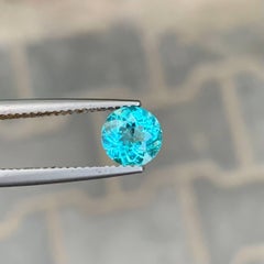1.40 Carat Natural Loose Blue Apatite Stone Round Cut African Gemstone