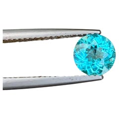 1,40 carati di pietra di apatite blu naturale sfusa con taglio rotondo Gemma africana