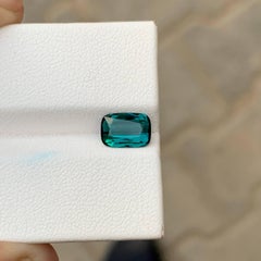 1.40 Carat Natural Loose Blue Color Tourmaline Stone Cushion Cut Afghan Gemstone