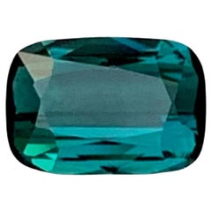 1.40 Carat Natural Loose Blue Color Tourmaline Stone Cushion Cut Afghan Gemstone