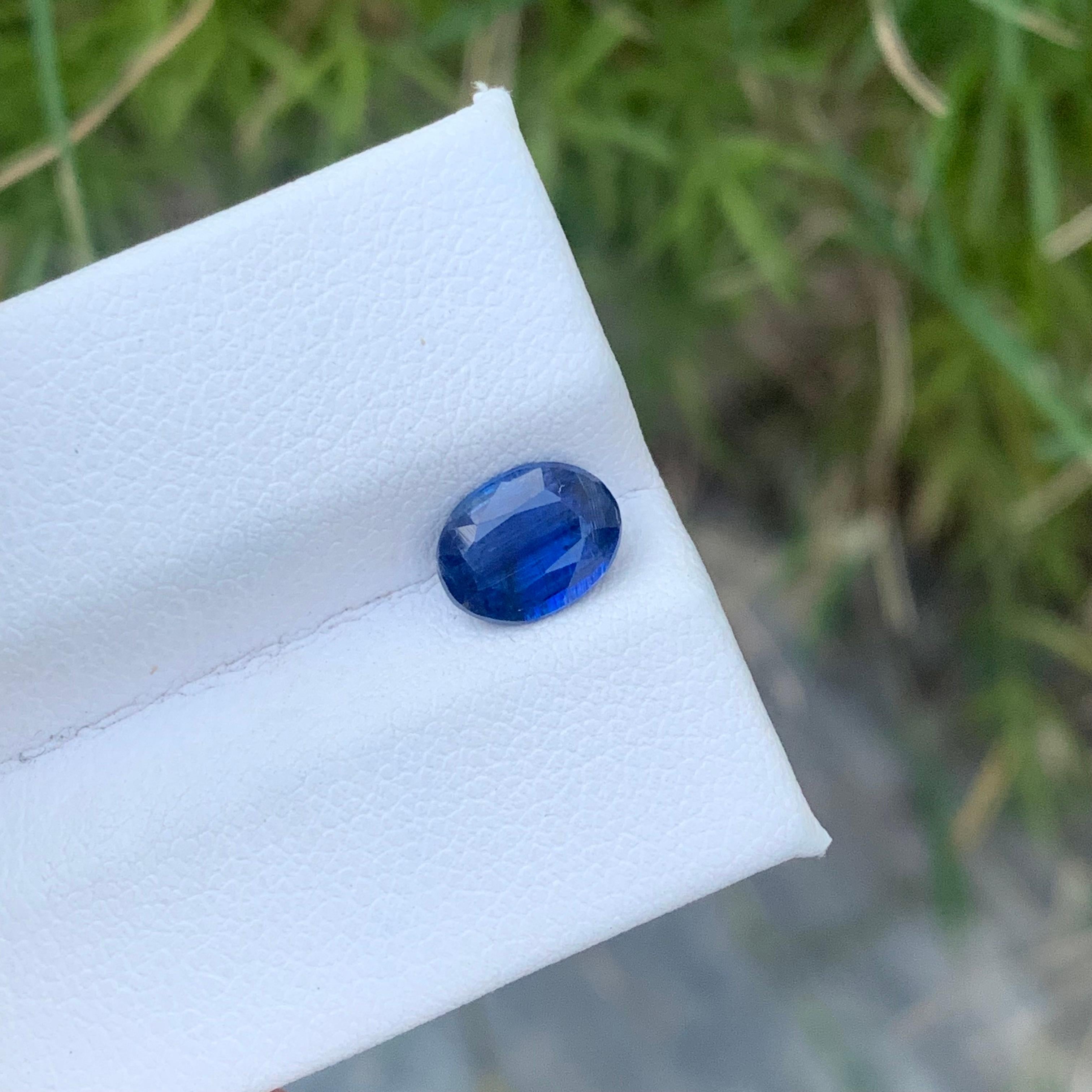 Women's or Men's 1.40 Carat Natural Loose Blue Kyanite Ring Gemstone