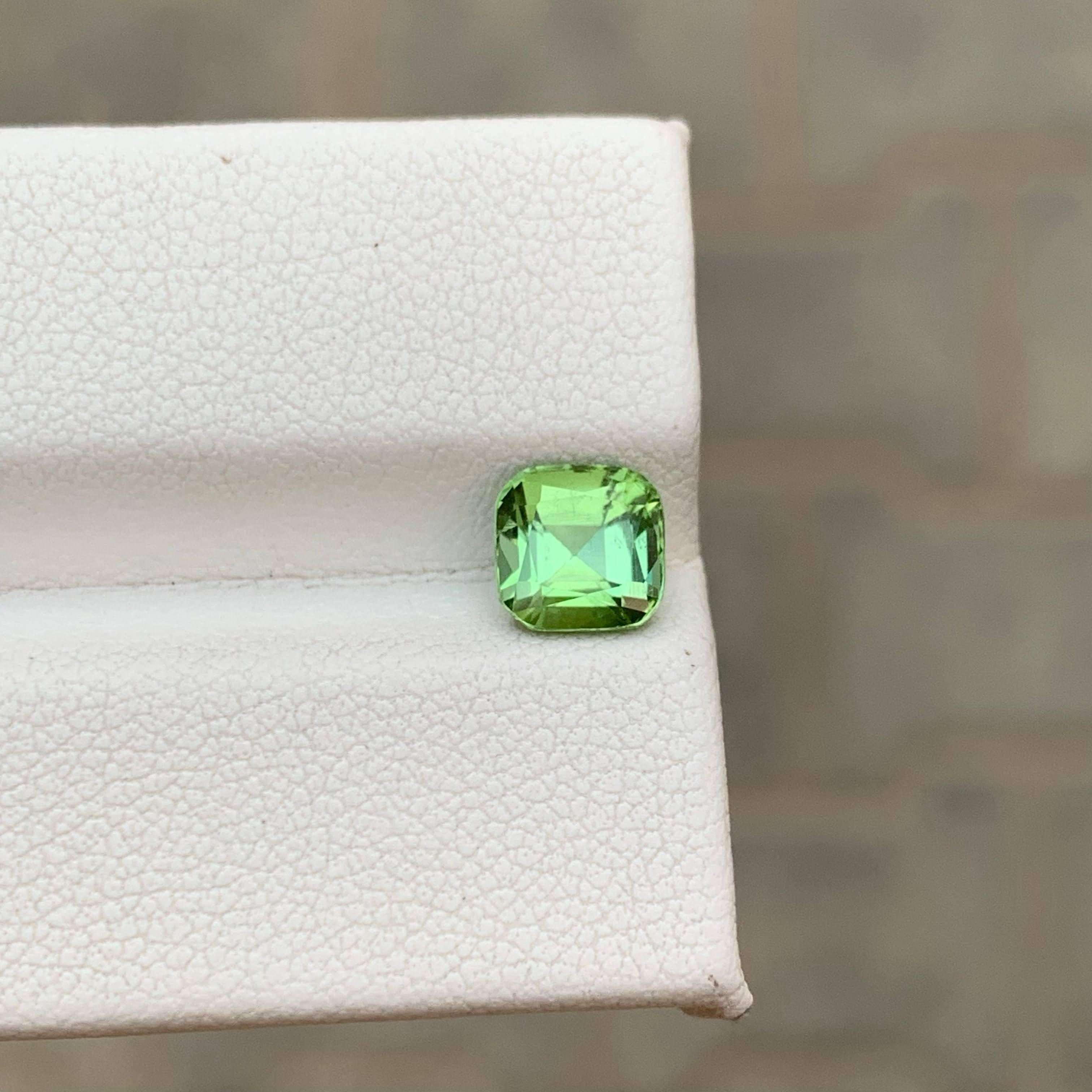 1.40 Carati di tormalina verde bluastra sfusa naturale con taglio a cuscino Gemma afgana in vendita 4