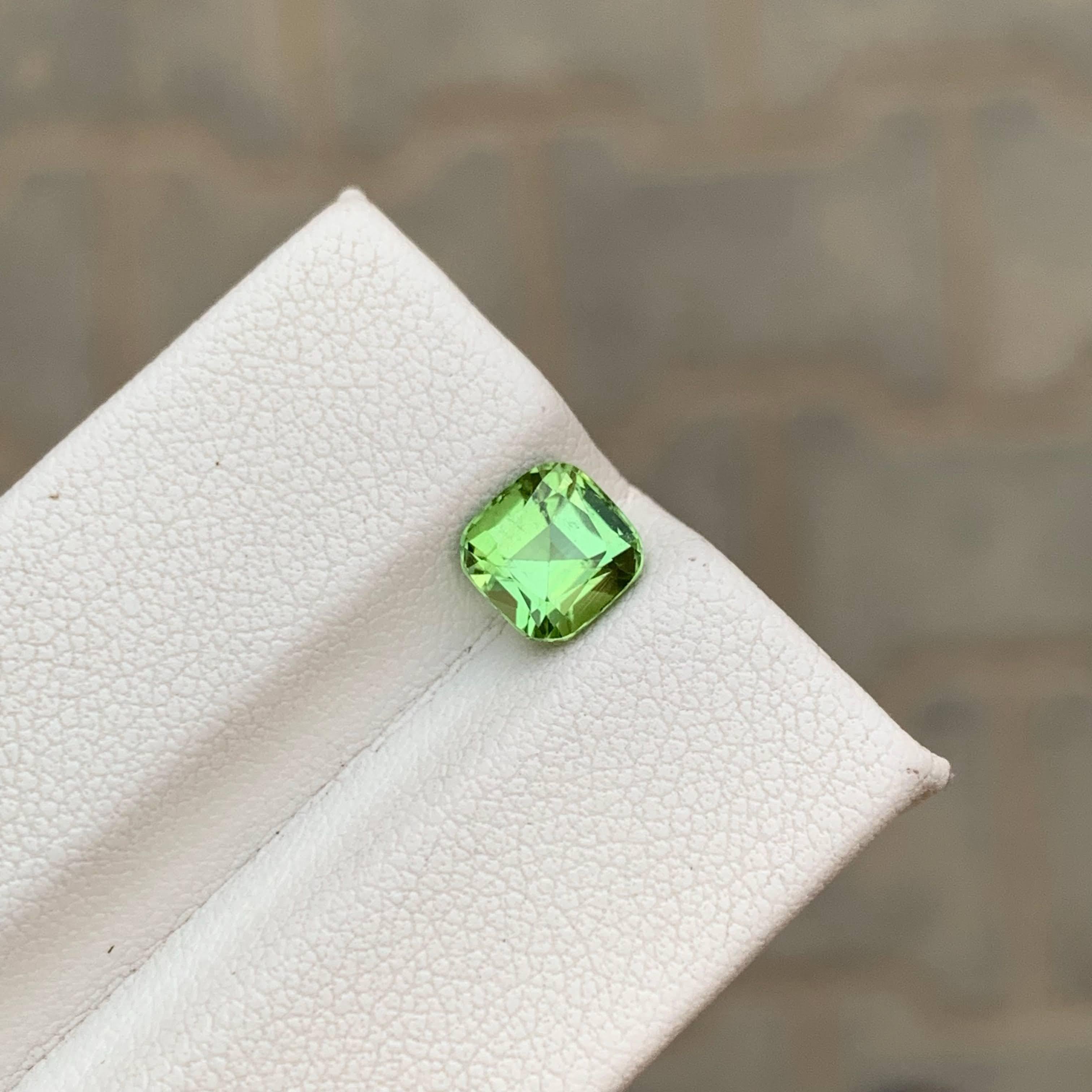 1.40 Carati di tormalina verde bluastra sfusa naturale con taglio a cuscino Gemma afgana in vendita 5