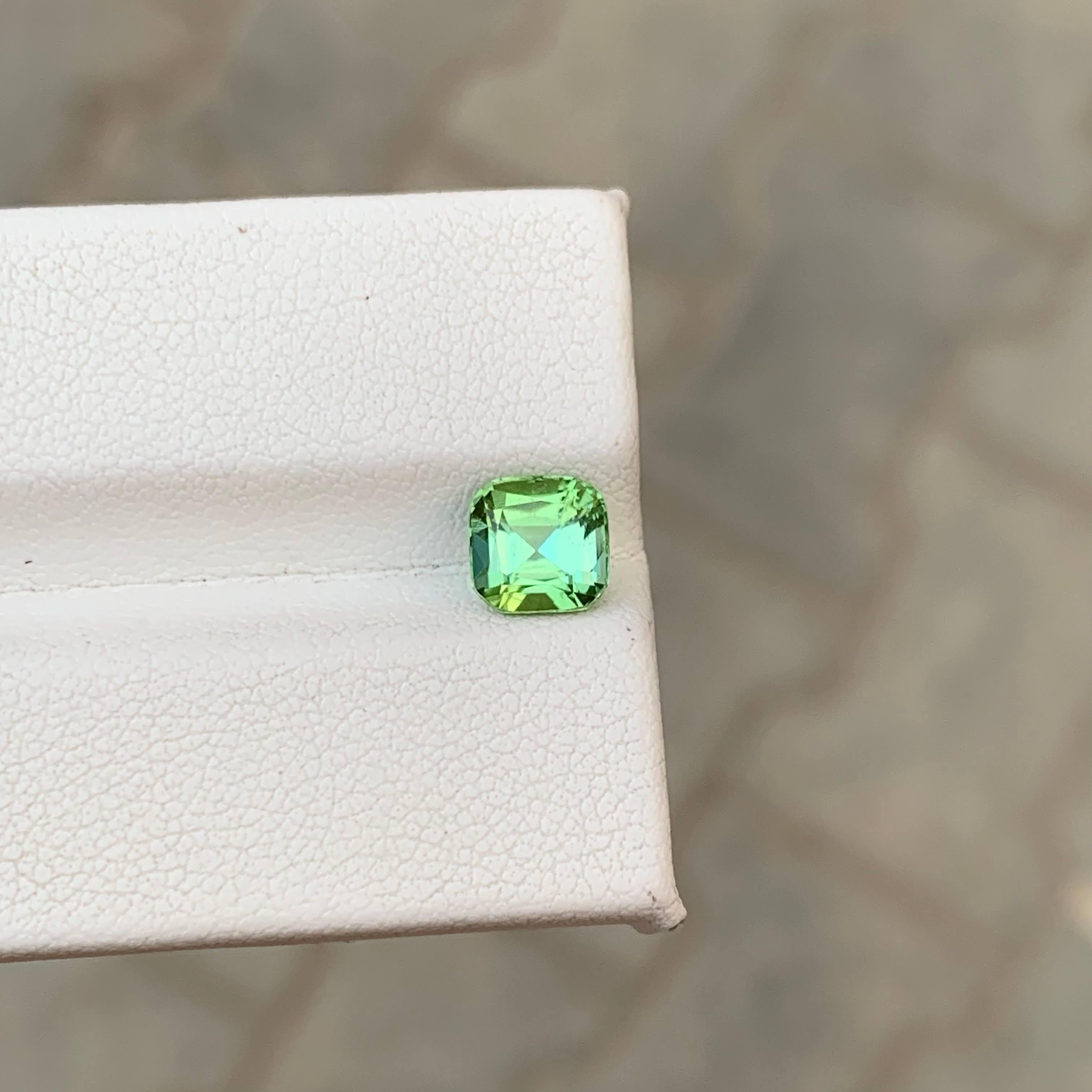 Taglio cuscino 1.40 Carati di tormalina verde bluastra sfusa naturale con taglio a cuscino Gemma afgana in vendita