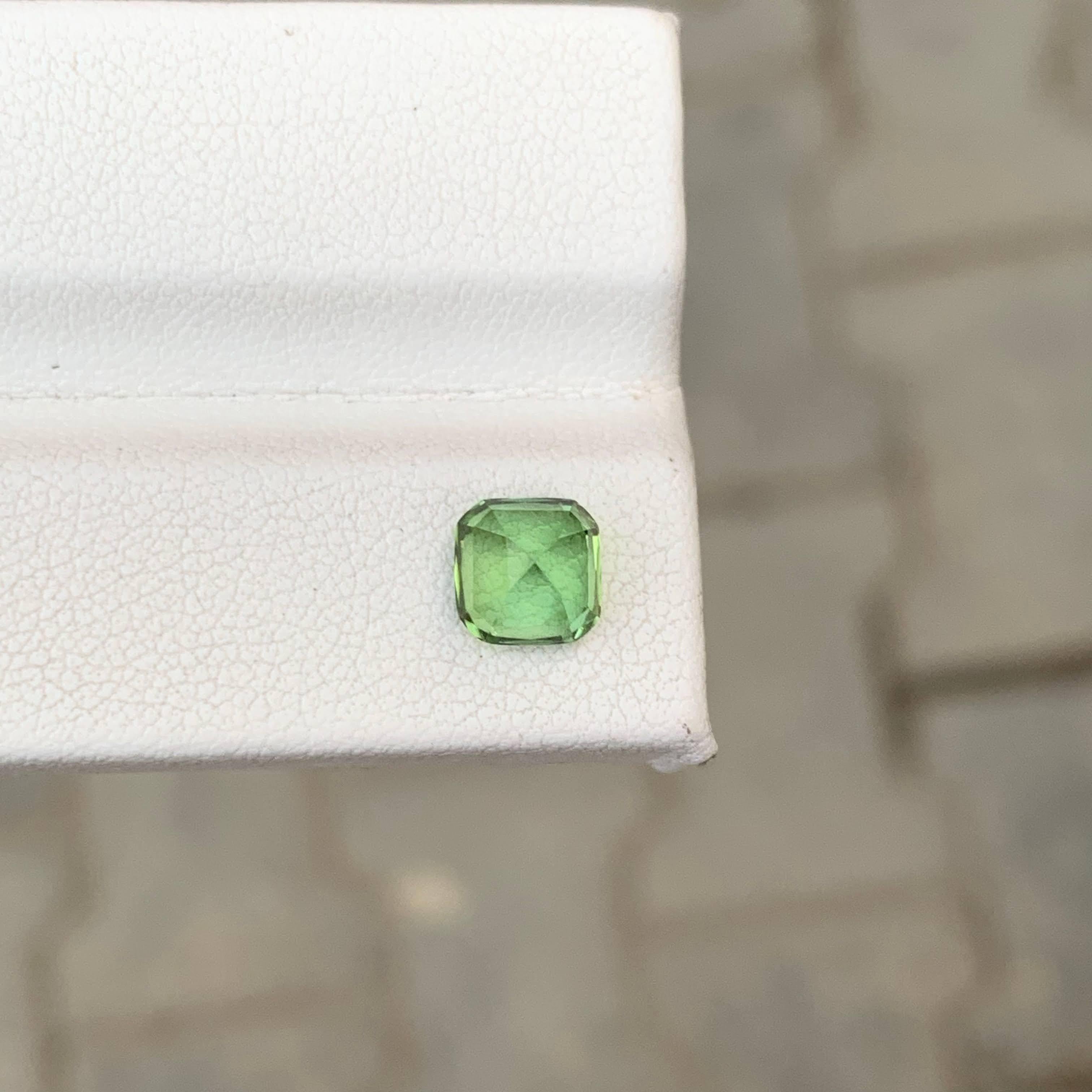 1.40 Carati di tormalina verde bluastra sfusa naturale con taglio a cuscino Gemma afgana in vendita 1