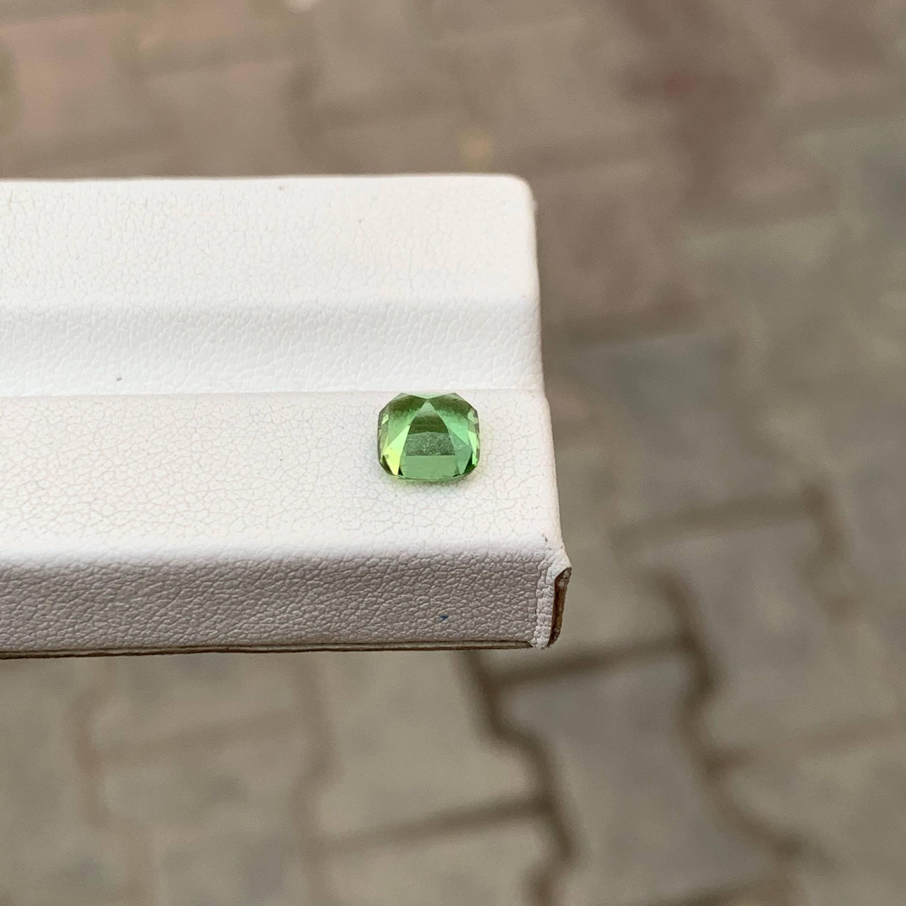 1.40 Carati di tormalina verde bluastra sfusa naturale con taglio a cuscino Gemma afgana in vendita 2