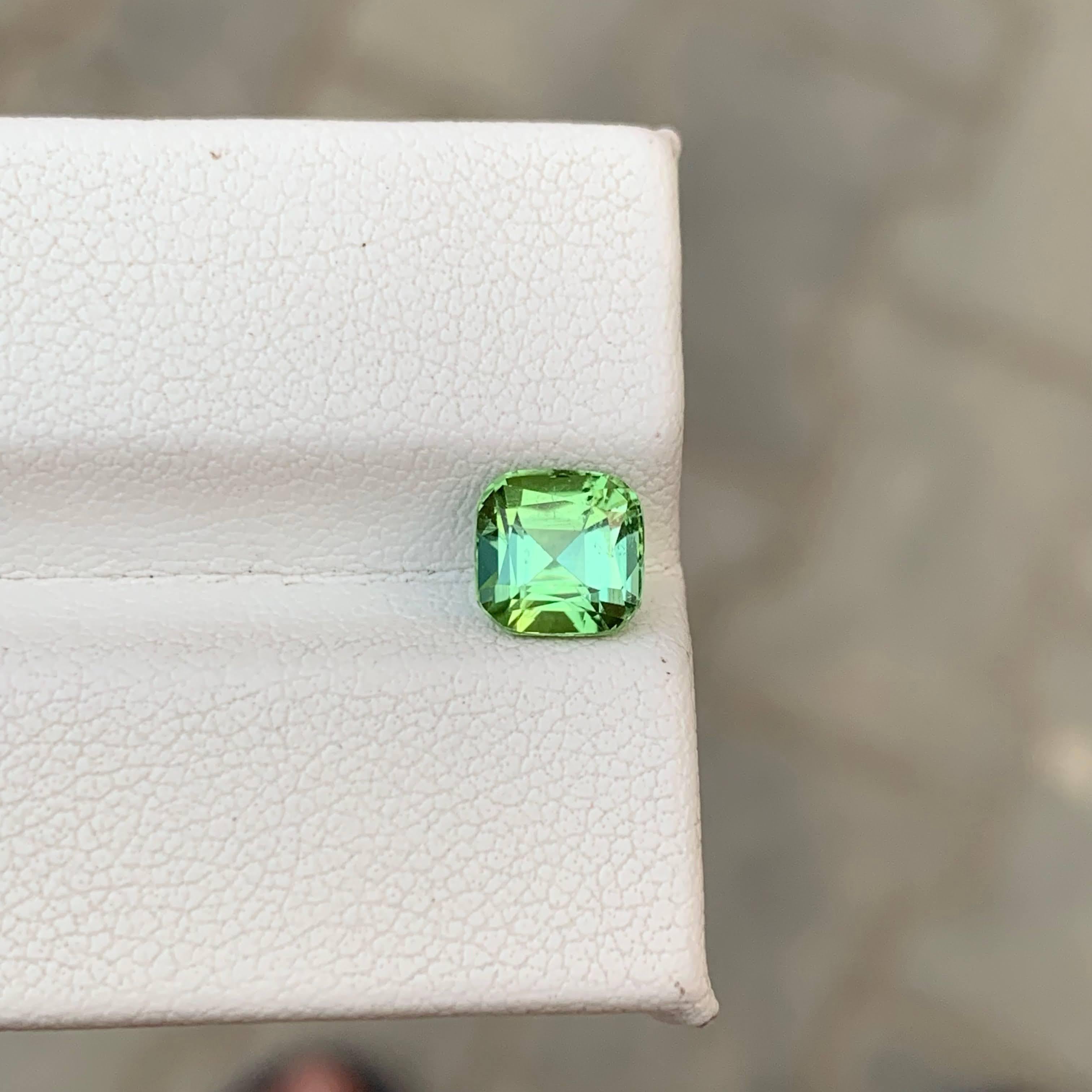 1.40 Carati di tormalina verde bluastra sfusa naturale con taglio a cuscino Gemma afgana in vendita 3