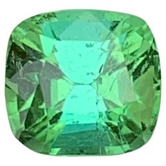 1,40 Karat Natürlicher Lose Bläulich Grüner Turmalin Kissen Form Edelstein Für Ring