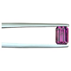 1.40 Carat Natural Loose Deep Purplish Burmese Spinel Emerald Cut Gemstone