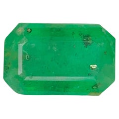 1.40 Carat Natural Loose Green Emerald Stone Emerald Cut From Swat Gemstone