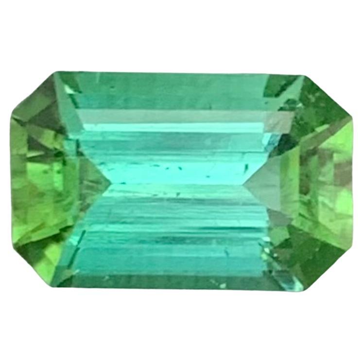 1.40 Carat Natural Loose Green Tourmaline Emerald Shape Gemstone (pierre précieuse en forme d'émeraude)
