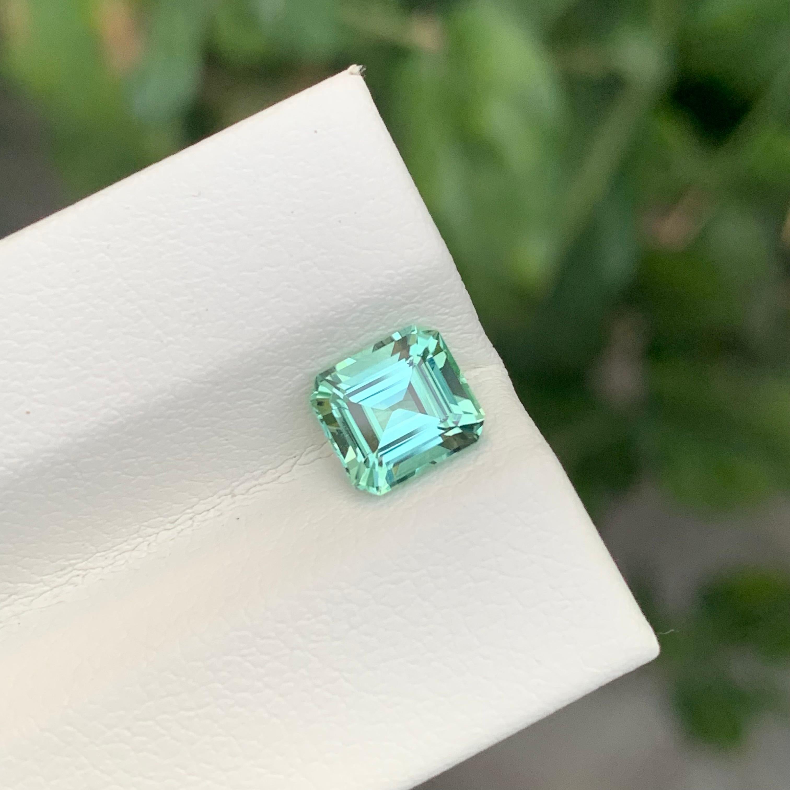 1.40 Carat Natural Loose Mint Green Tourmaline Cushion Shape Gem Neuf - En vente à Peshawar, PK