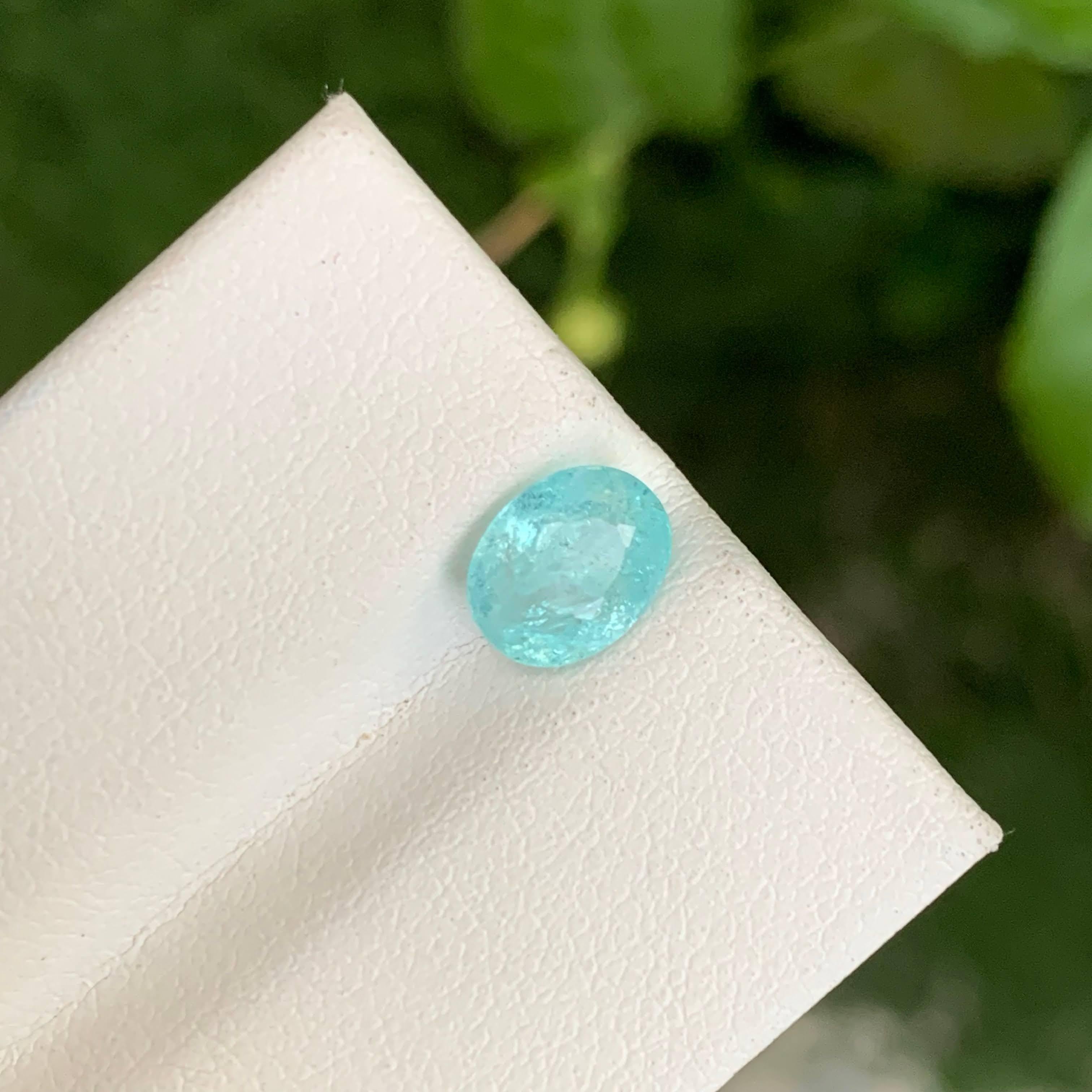 1.40 Carat Naturelle Paraiba Tourmaline Stone Oval Cut From Mozambique en vente 5