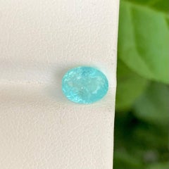 1.40 Carat Natural Loose Paraiba Tourmaline Stone Oval Cut From Mozambique