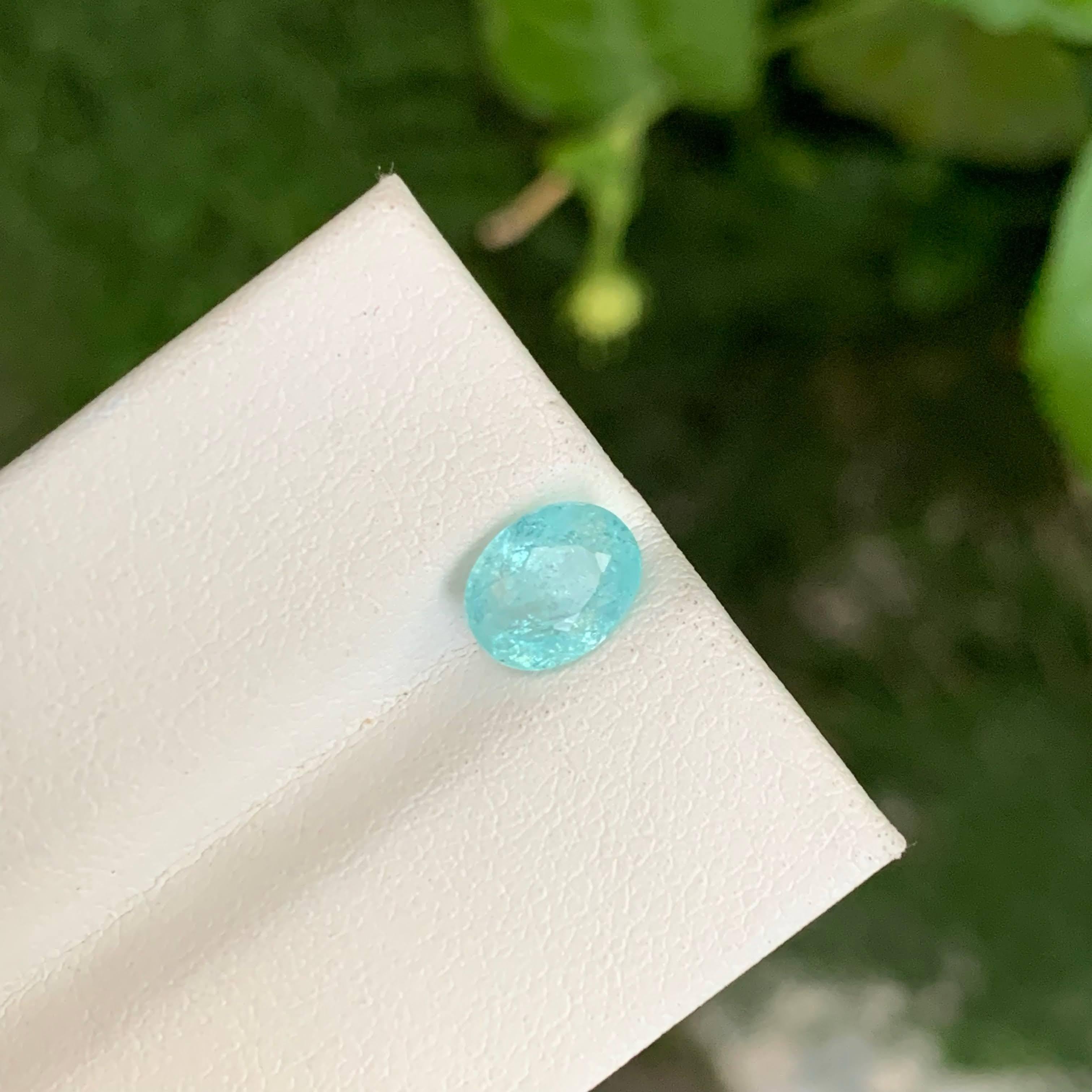 Moderne 1.40 Carat Naturelle Paraiba Tourmaline Stone Oval Cut From Mozambique en vente