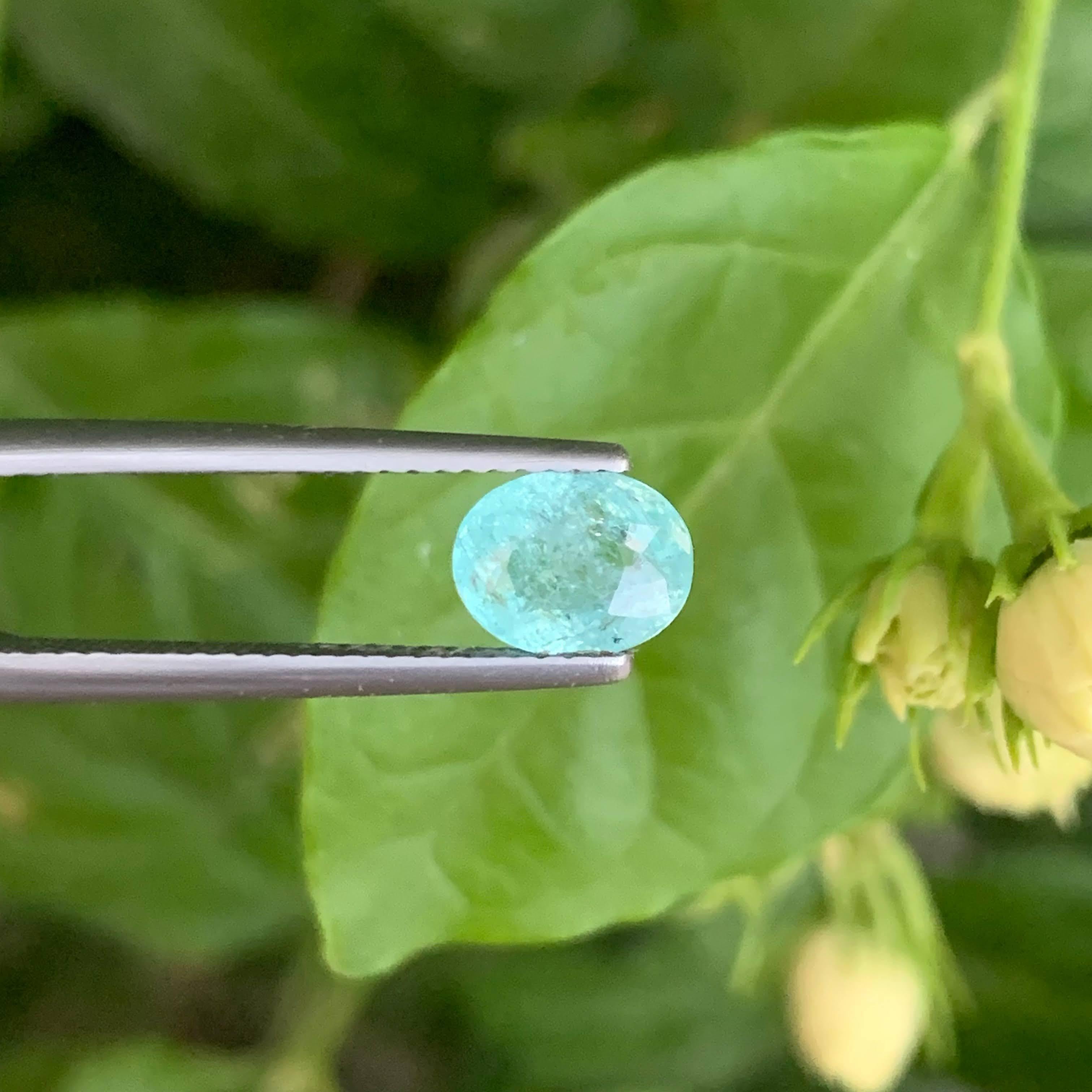 1.40 Carat Naturelle Paraiba Tourmaline Stone Oval Cut From Mozambique Neuf - En vente à Bangkok, TH