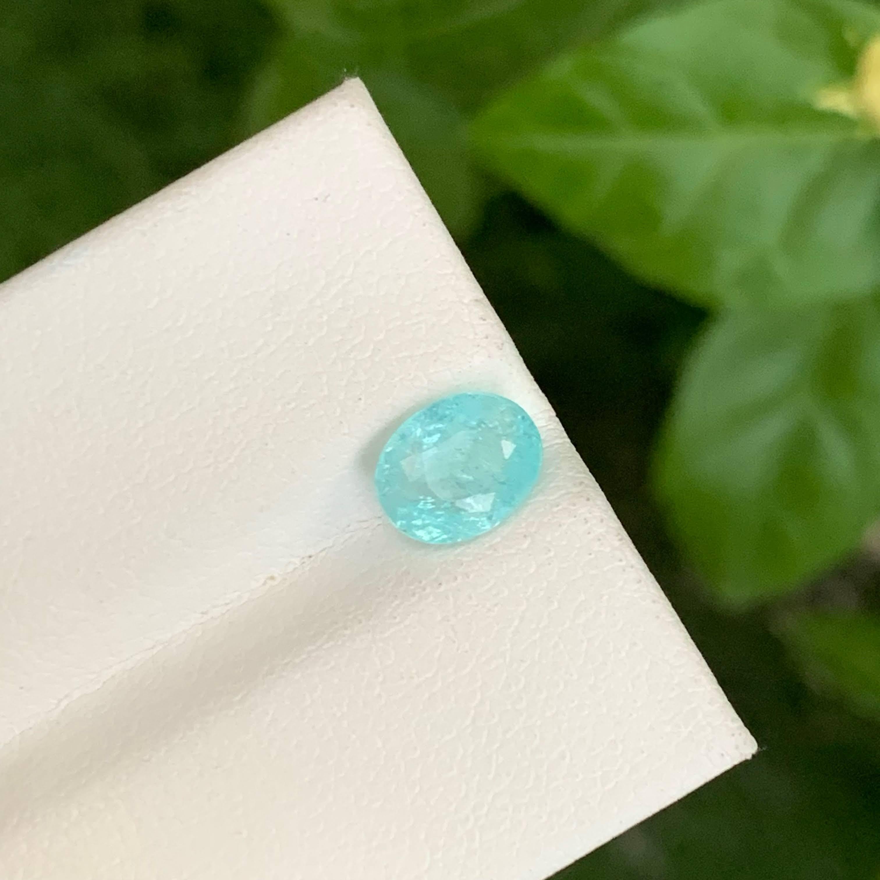 1.40 Carat Naturelle Paraiba Tourmaline Stone Oval Cut From Mozambique en vente 2