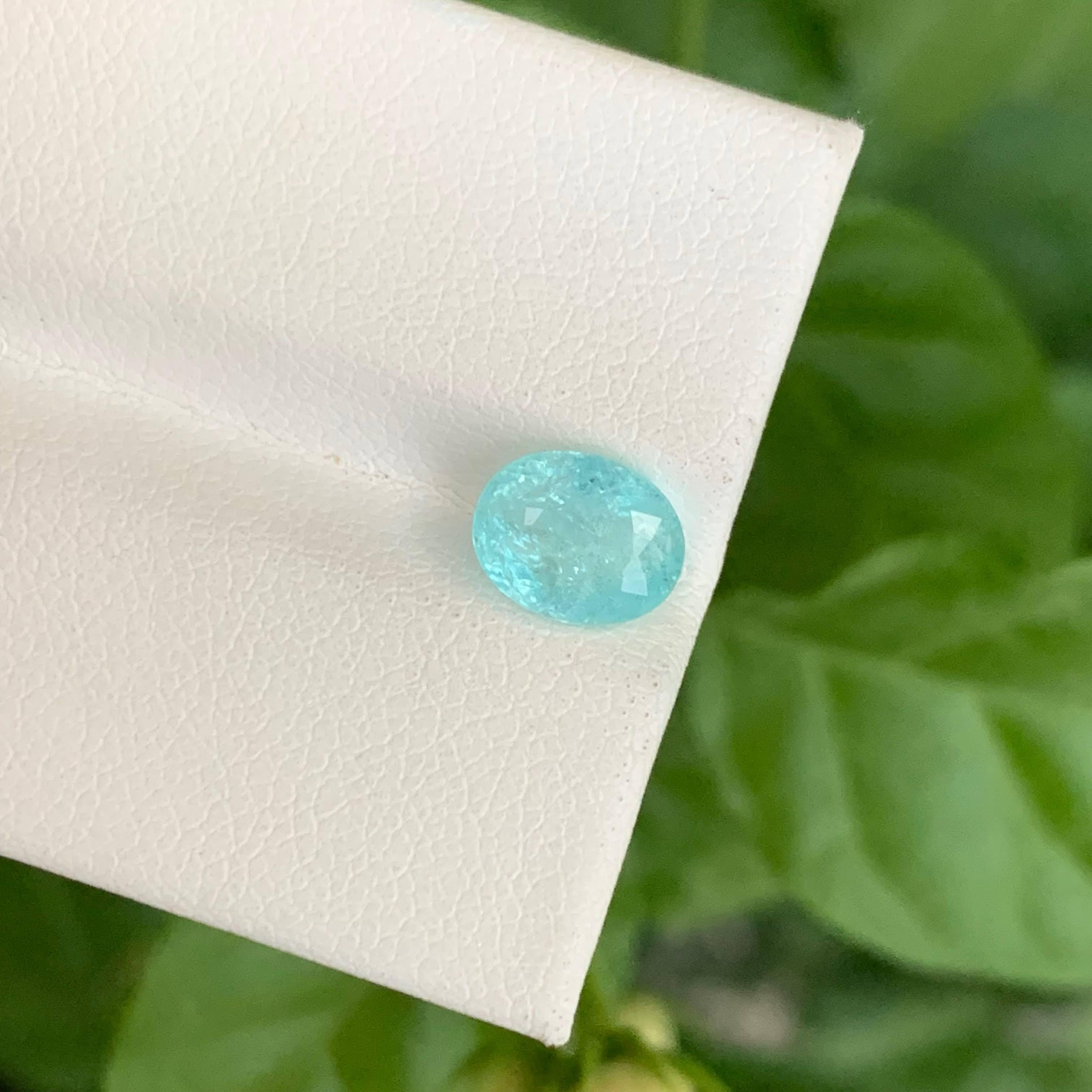 1.40 Carat Naturelle Paraiba Tourmaline Stone Oval Cut From Mozambique en vente 3