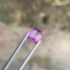 1.40 Carat Natural Loose Purplish Pink Spinel Emerald Shape Gemstone