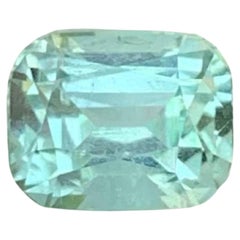 1.40 Carat Natural Loose Seafoam Tourmaline Cushion Cut Afghan Gemstone