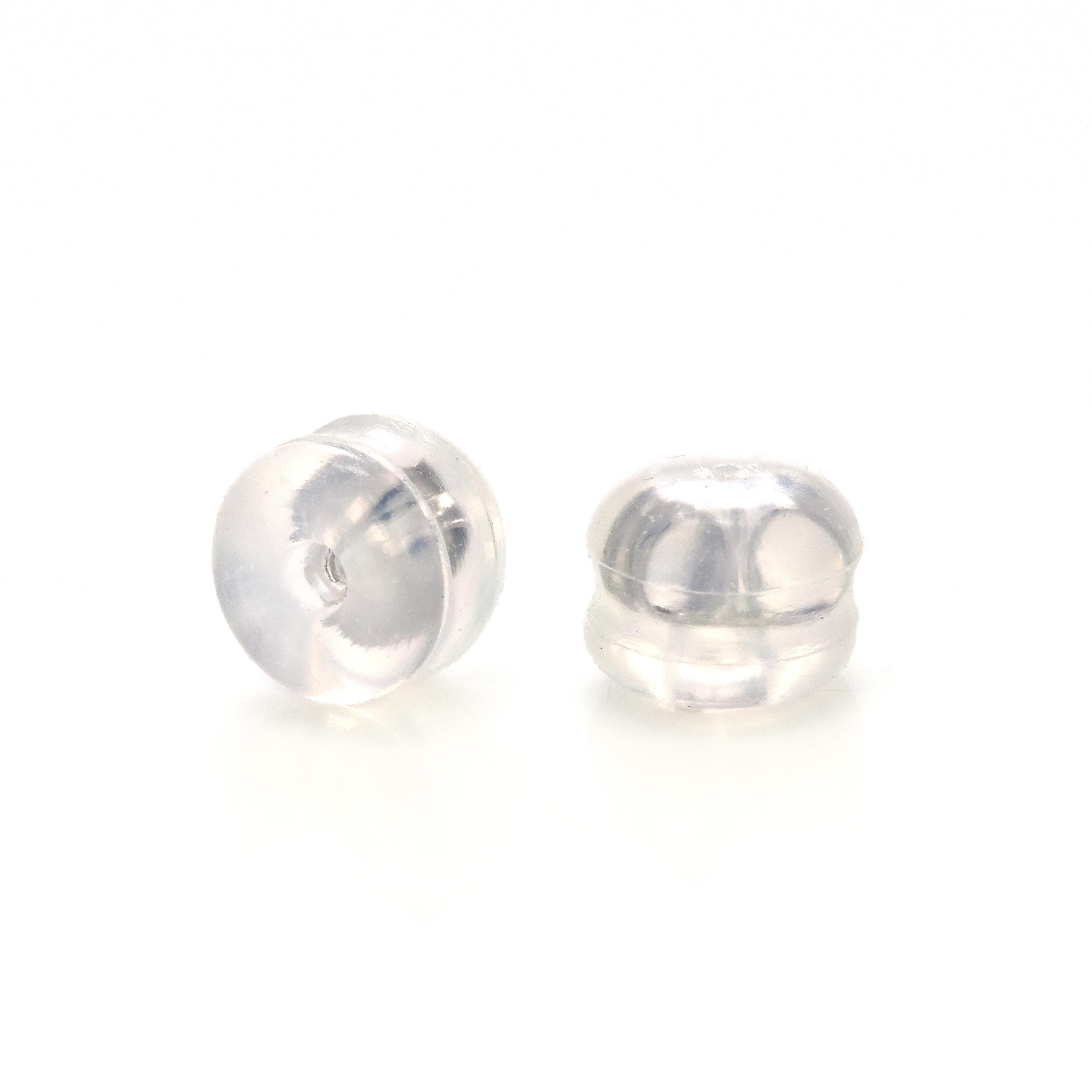 1.40 Carat Natural Untreated Ruby and Diamond Pierced Earrings Made in Platinum For Sale 3