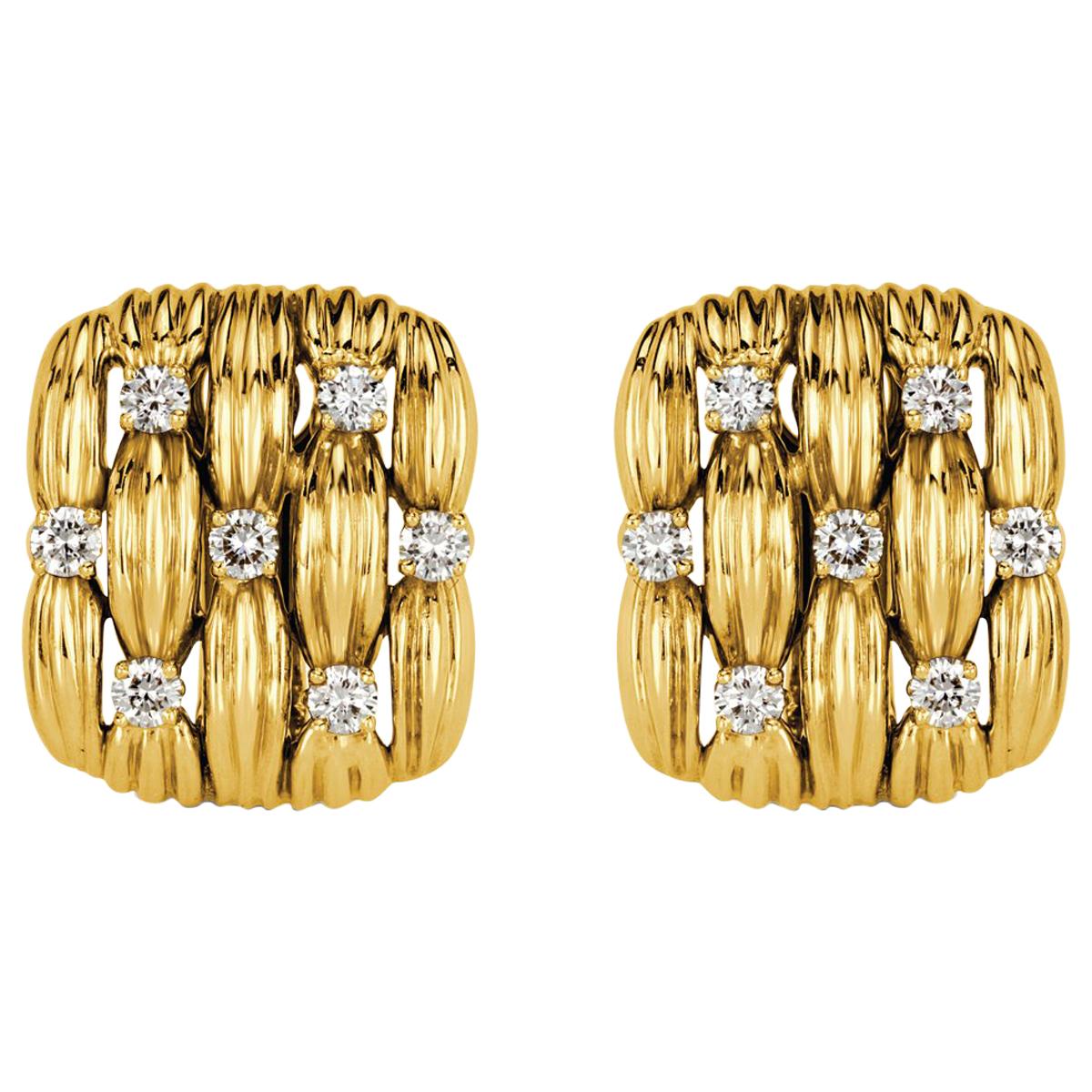 1.40 Carat Round Brilliant Cut Diamond Tiffany & Co. Estate Clip-On Earrings For Sale
