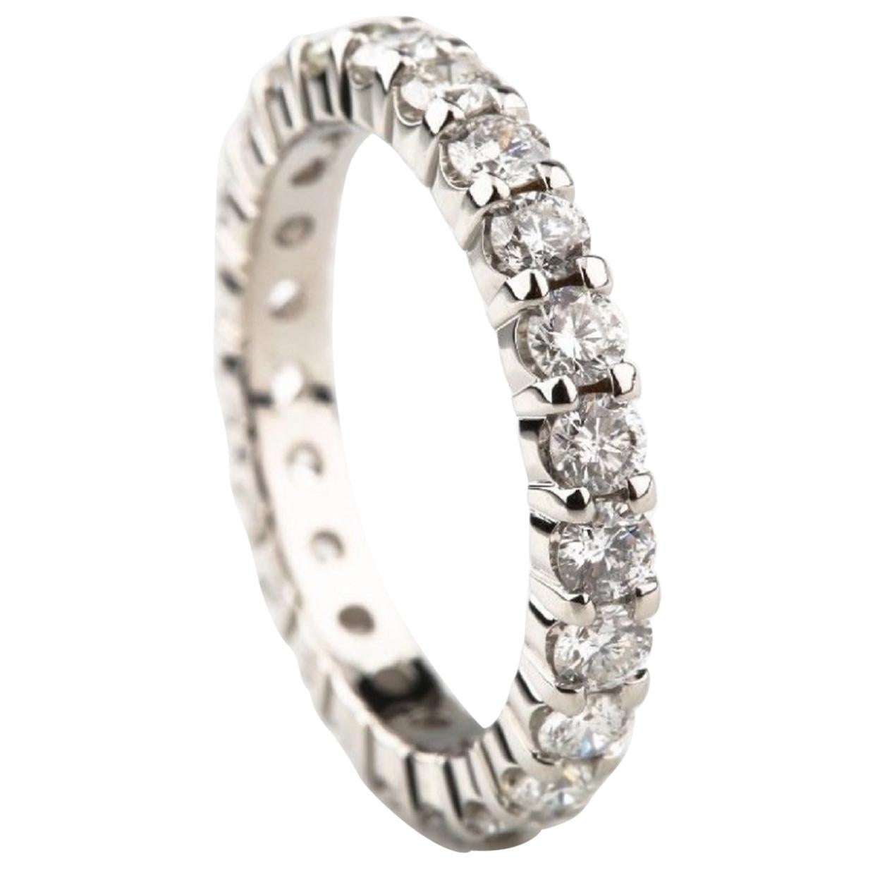 1.40 Carat Round Diamonds Platinum Eternity Band