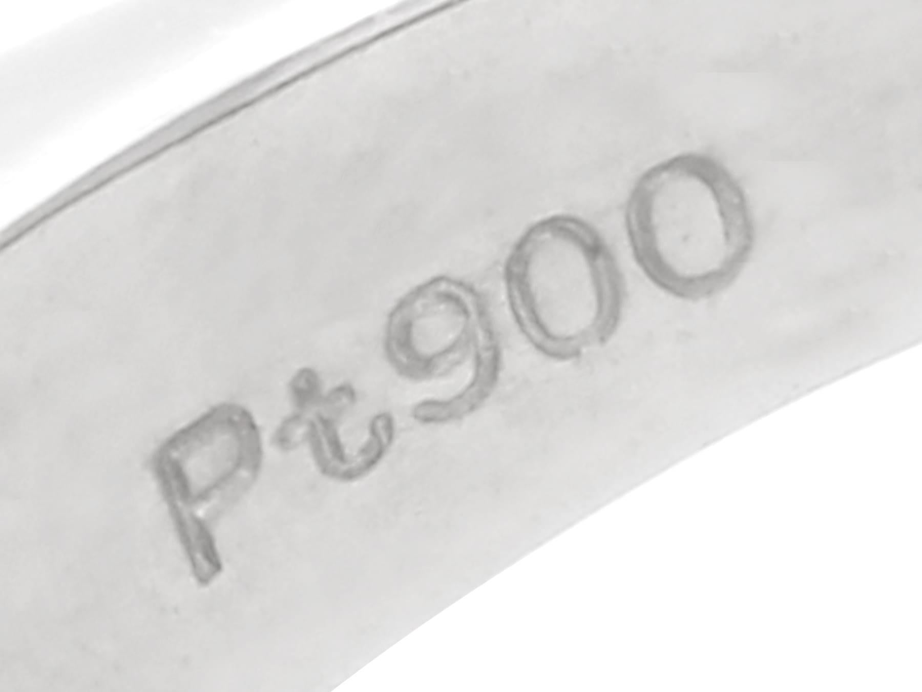 1.40 Carat Ruby and 0.55 Carat Diamond, Platinum Half Eternity Ring Circa 1990 For Sale 3